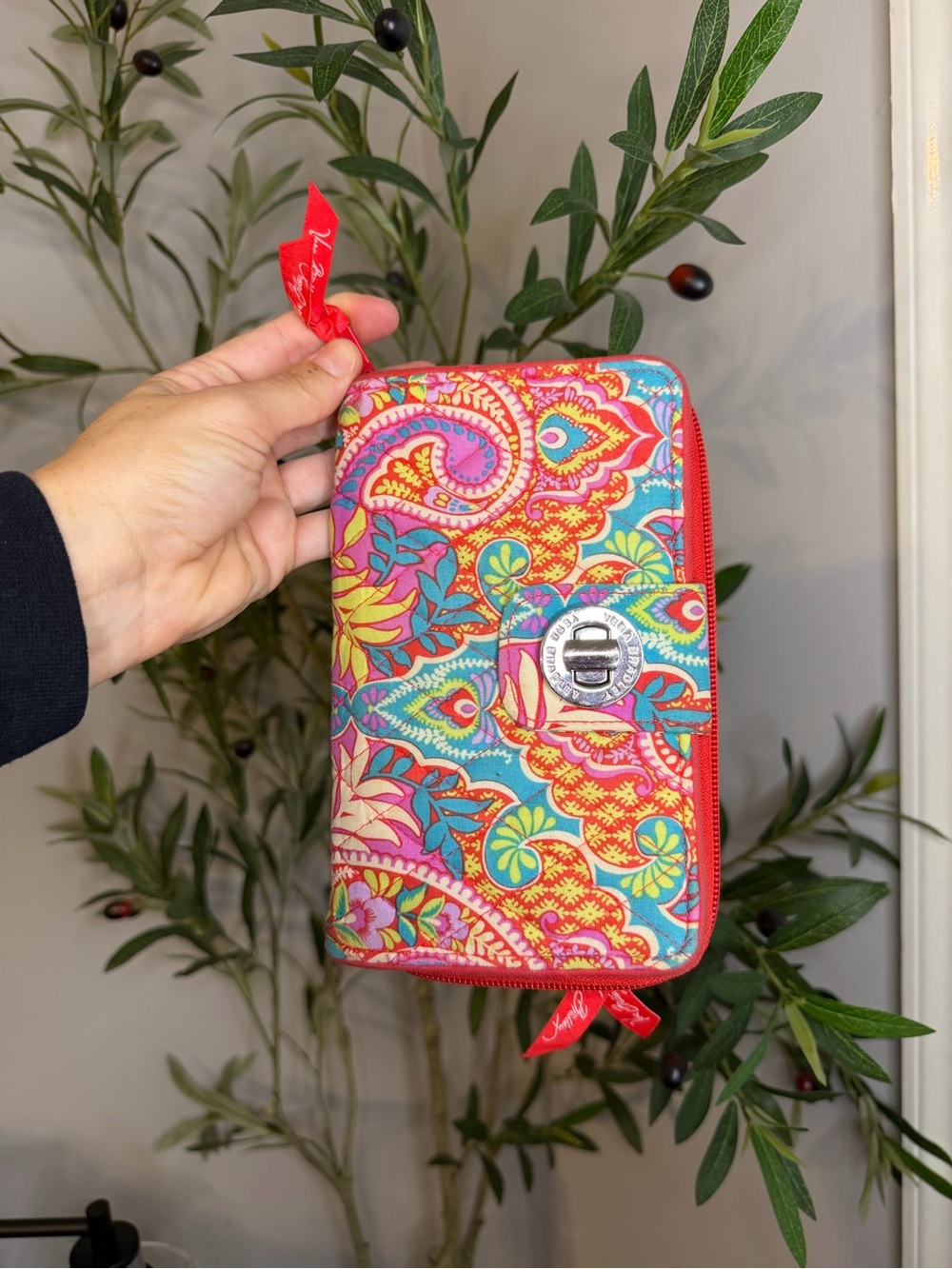 Vera Bradley “Paisley in Paradise” (retired pattern) Turnlock Wallet